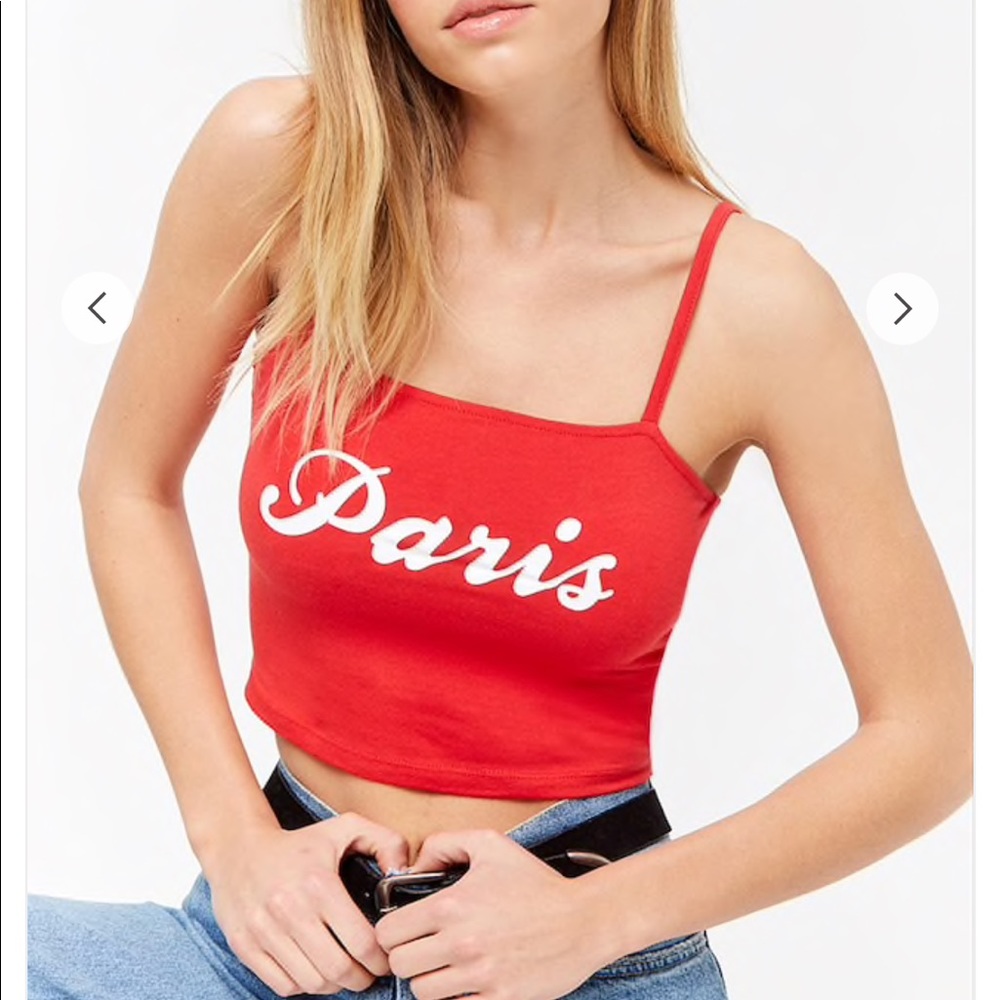 Paris crop top camii forever21❤️